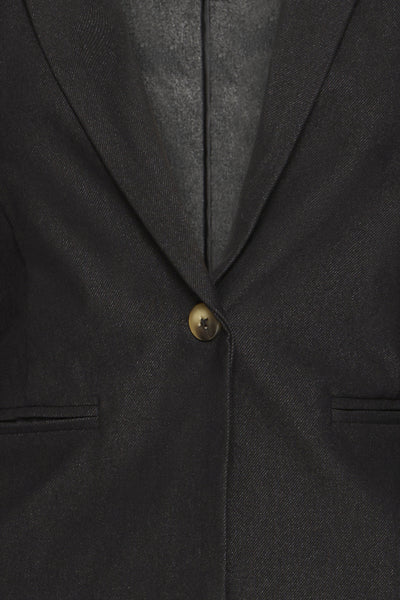 VESTON ICHI "KATE DENIM BLAZER" BLACK
