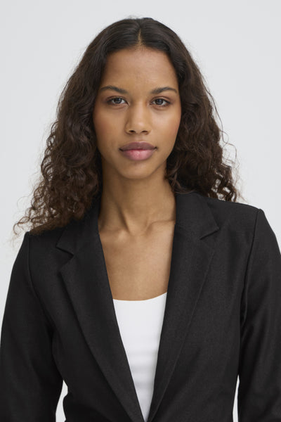 VESTON ICHI "KATE DENIM BLAZER" BLACK