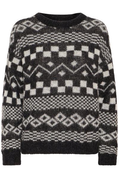 CHANDAIL TRICOT ICHI "ESTELLE" BLACK