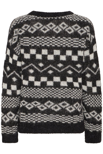 CHANDAIL TRICOT ICHI "ESTELLE" BLACK