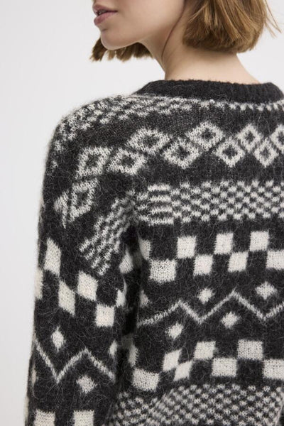 CHANDAIL TRICOT ICHI "ESTELLE" BLACK