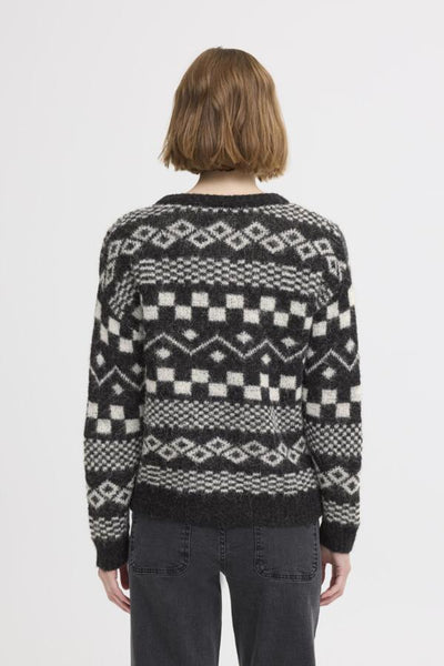 CHANDAIL TRICOT ICHI "ESTELLE" BLACK