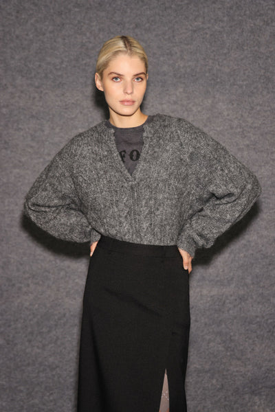 CHANDAIL TRICOT ICHI "BELABLUE" DARK GREY