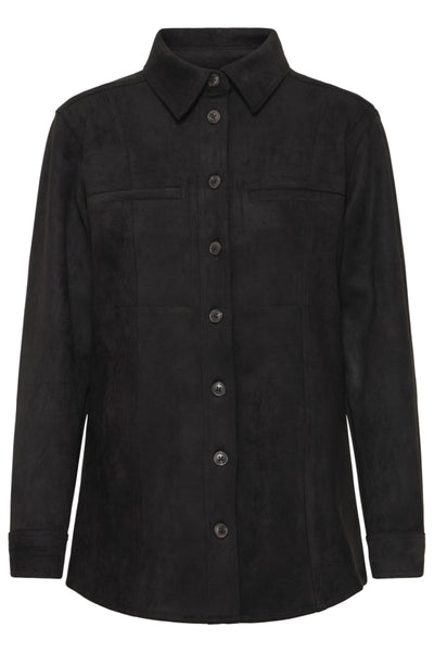 CHEMISE ICHI "INAFO SUÈDE" BLACK