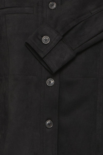 CHEMISE ICHI "INAFO SUÈDE" BLACK