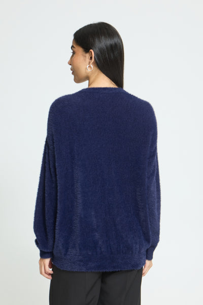 CARDIGAN ICHI "BRULA" MARITIME BLUE
