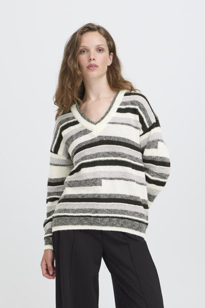 CHANDAIL TRICOT ICHI "ASTRA" GRAY PINST