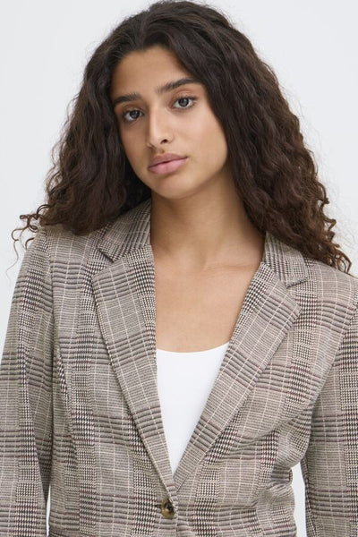 VESTON ICHI "MANSE CHECK" NATURAL