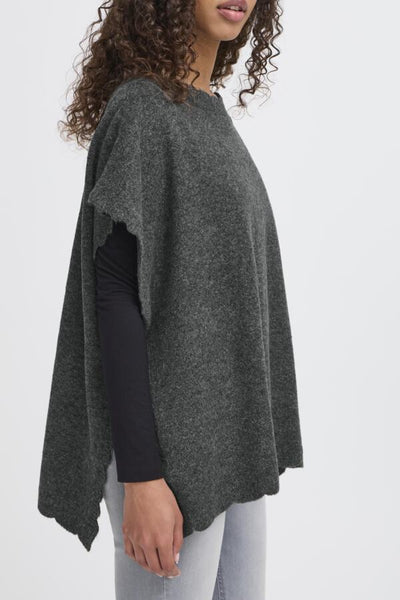PONCHO ICHI "MACHA" DARK GREY