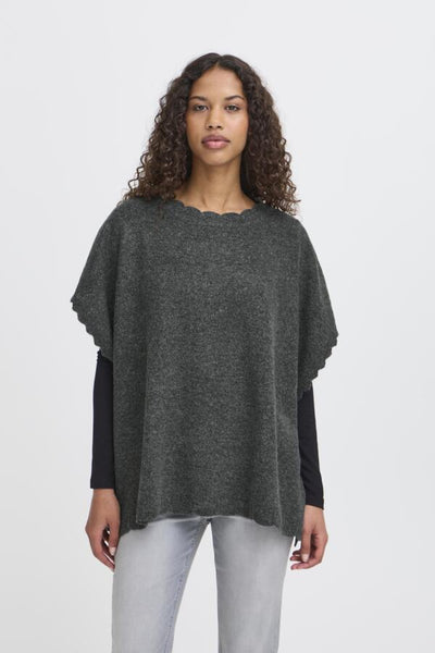 PONCHO ICHI "MACHA" DARK GREY