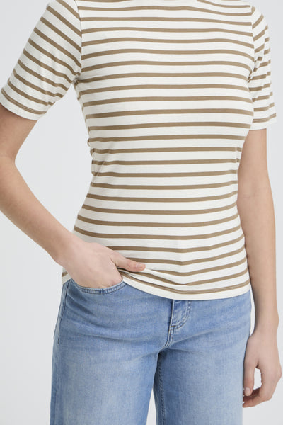 T-SHIRT ICHI "MIRA" SEPIA TINT