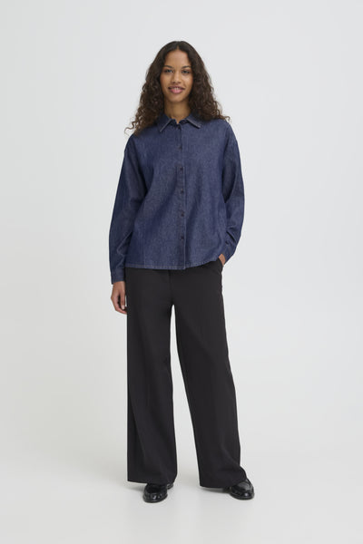 CHEMISE ICHI "ARCHER" DENIM AUTHENTIC BLUE