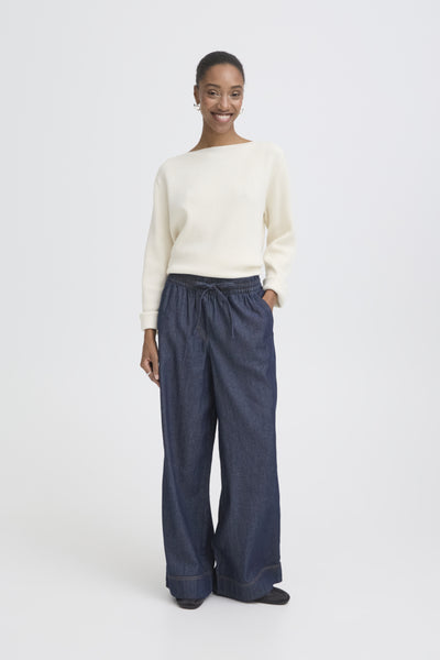 PANTALON ICHI "ARCHER" DENIM AUTHENTIC BLUE