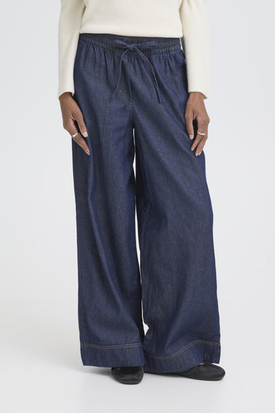 PANTALON ICHI "ARCHER" DENIM AUTHENTIC BLUE