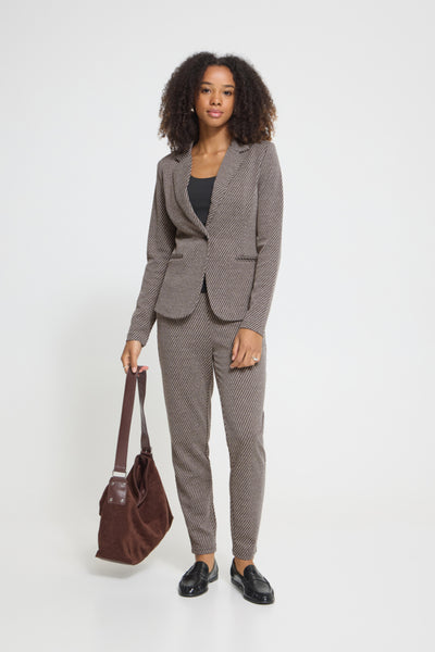 VESTON ICHI "KATE TWILLISH BLAZER" JAVA & ALMOND MILK