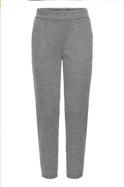 PANTALON ICHI "KATE TWILLISH " BLACK & WHITE