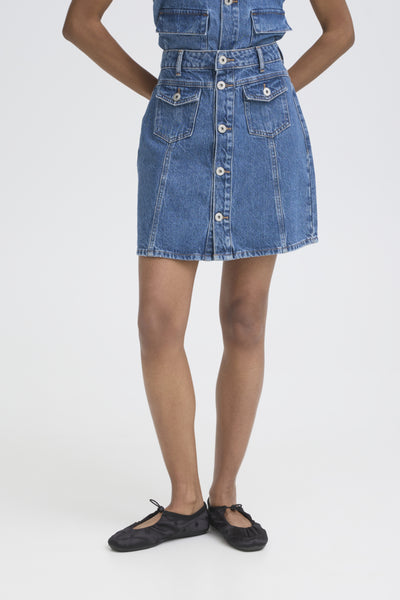 JUPE ICHI "PAMILA" MEDIUM BLUE