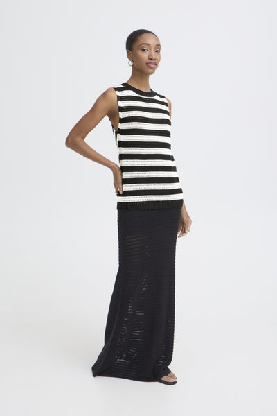CAMISOLE ICHI "BETUES" BLACK / ALMOND
