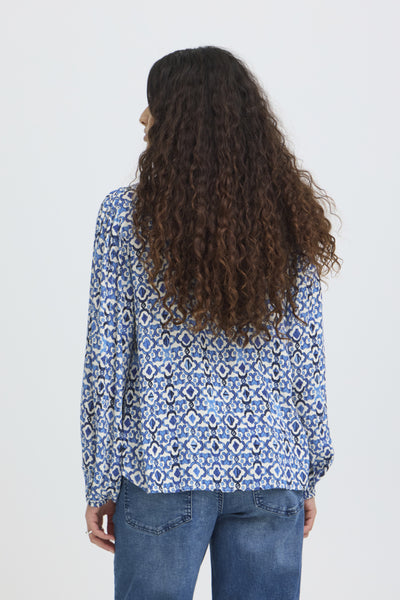 BLOUSE ICHI "MARRAKECH" SODALITE BLUE