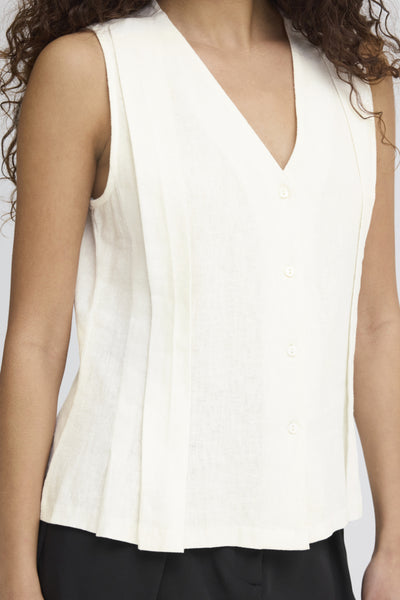 BLOUSE ICHI "LINNO" CLOUD DANCER