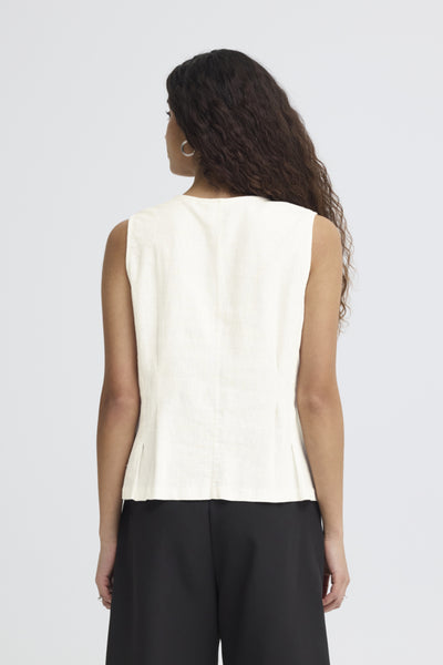 BLOUSE ICHI "LINNO" CLOUD DANCER
