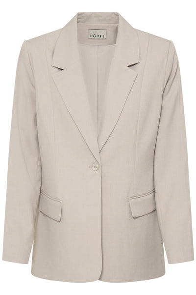 VESTON ICHI "FAVA LONG BLAZER" DOVE MELANGE