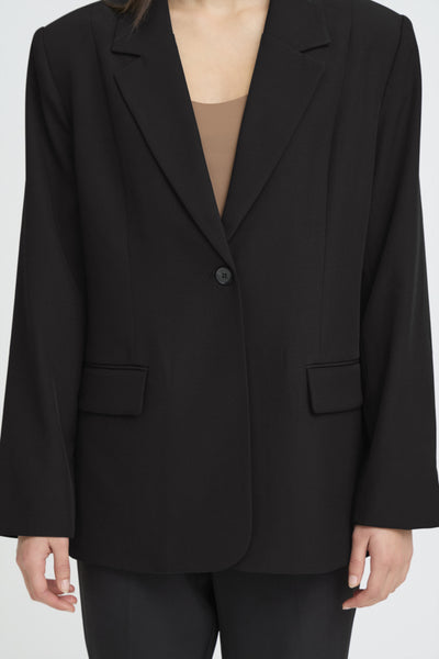 VESTON ICHI "FAVA LONG BLAZER" BLACK