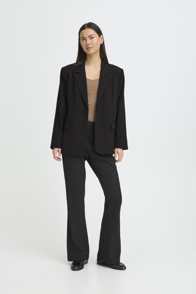 VESTON ICHI "FAVA LONG BLAZER" BLACK