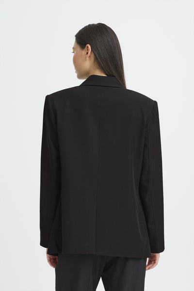 VESTON ICHI "FAVA LONG BLAZER" BLACK