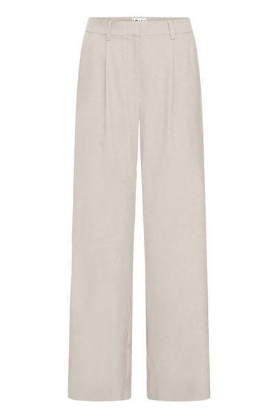 PANTALON ICHI "FAVA WIDE" DOVE MELANGE