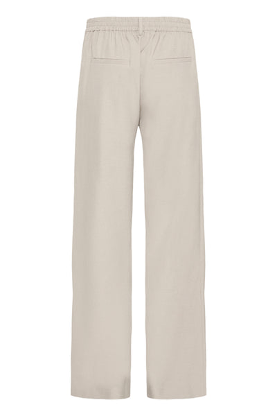 PANTALON ICHI "FAVA WIDE" DOVE MELANGE