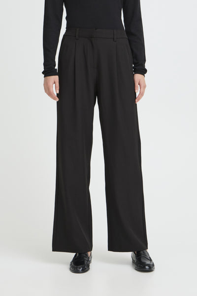 PANTALON ICHI "FAVA WIDE" BLACK