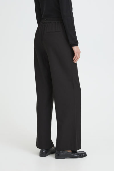 PANTALON ICHI "FAVA WIDE" BLACK