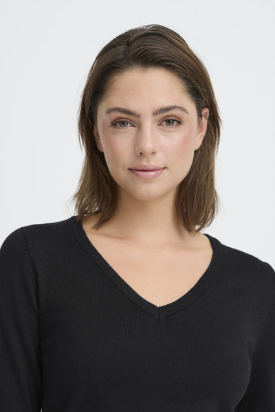 CHANDAIL ICHI "LULS V-NECK" BLACK