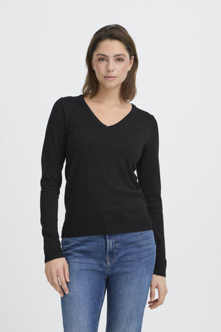 CHANDAIL ICHI "LULS V-NECK" BLACK