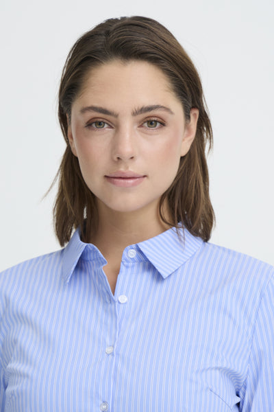 CHEMISE ICHI "DIMA" BLUE STRIPE