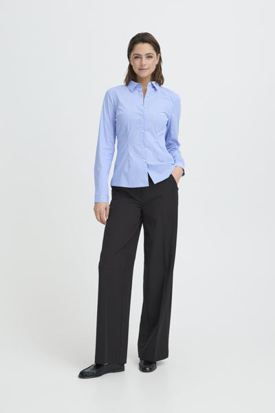 CHEMISE ICHI "DIMA" BLUE STRIPE