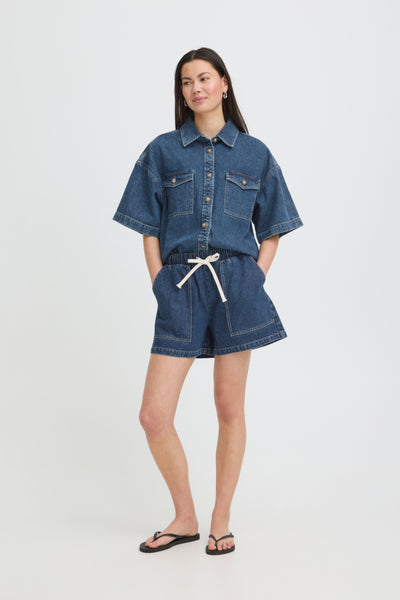 SHORT ICHI "KAMINA" MEDIUM BLUE