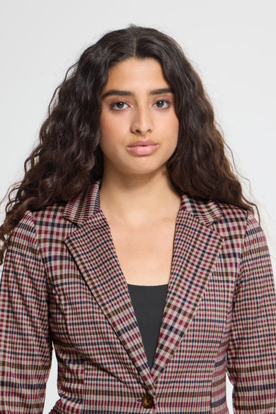 VESTON ICHI "KATE CHECKIT BLAZER" BIG CHECK