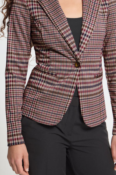 VESTON ICHI "KATE CHECKIT BLAZER" BIG CHECK