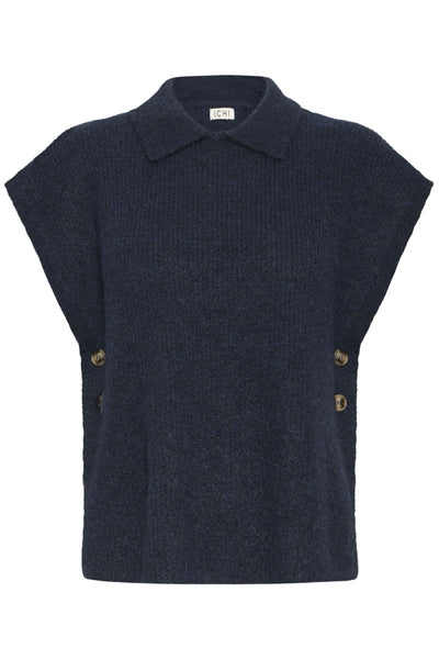 PONCHO TRICOT ICHI "YLVA" MARITIME BLUE