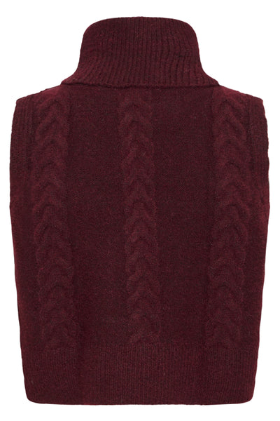 DÉBARDEUR TRICOT ICHI "ALBERTINE" ZINFANDEL