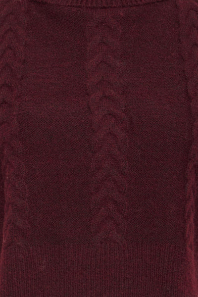 DÉBARDEUR TRICOT ICHI "ALBERTINE" ZINFANDEL