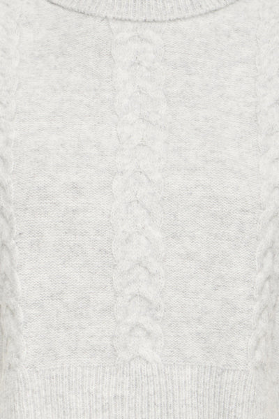 DÉBARDEUR TRICOT ICHI "ALBERTINE" LIGHT GREY