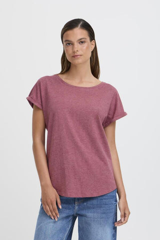 T-SHIRT B.YOUNG "PAMILA" ROAN ROUGE MELANGE
