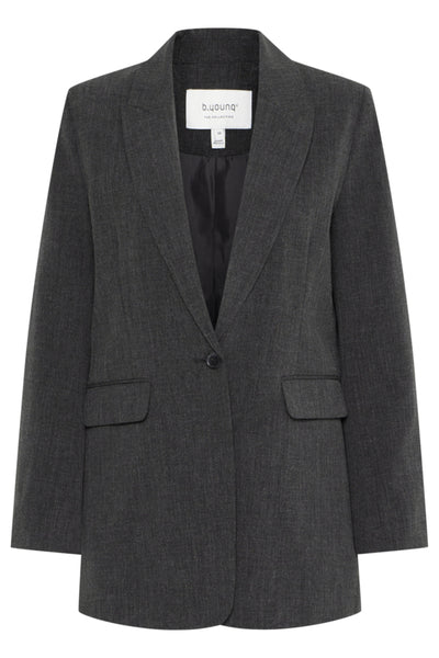 VESTON B.YOUNG "DANTA BLAZER" BLACK MELANGE