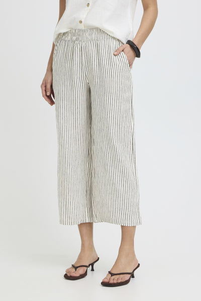 PANTALON B.YOUNG "FALAKKA CROP" RAINY DAY STRIPE