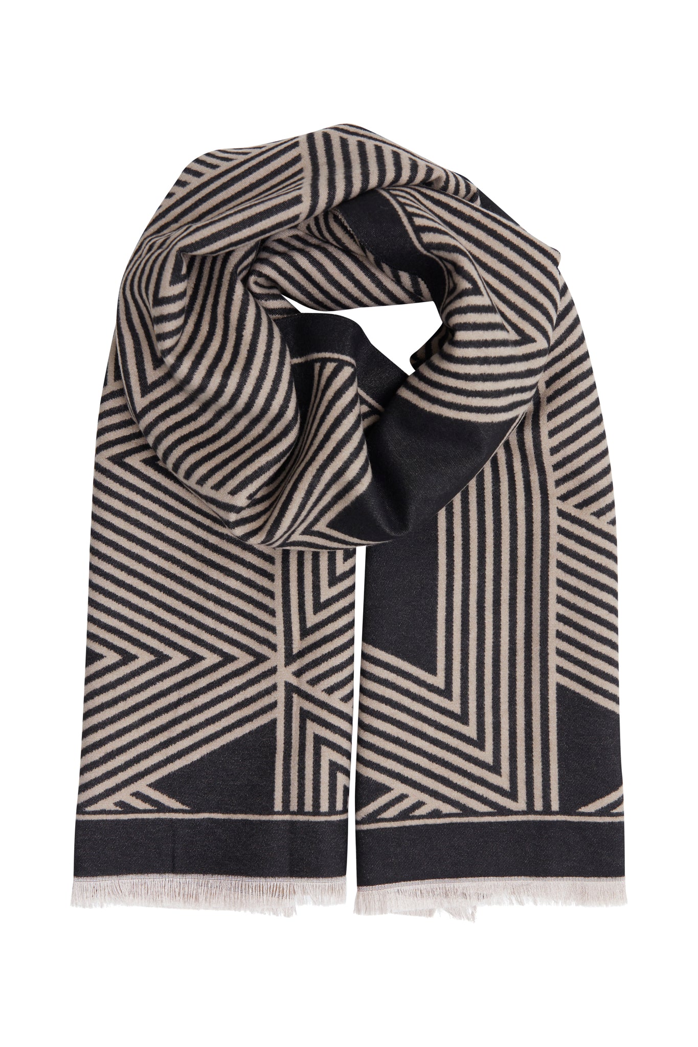 FOULARD B.YOUNG "VIBI GEOMETRIC" BLACK MIX