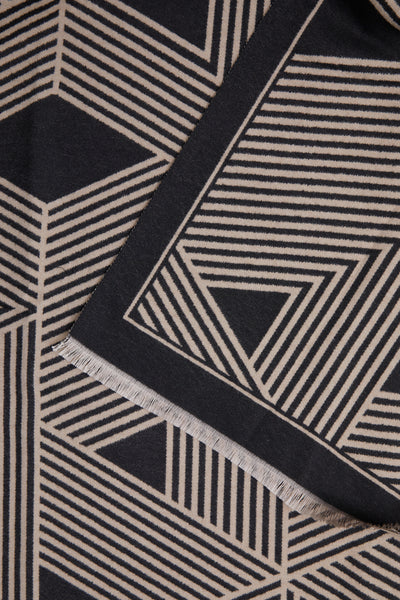 FOULARD B.YOUNG "VIBI GEOMETRIC" BLACK MIX