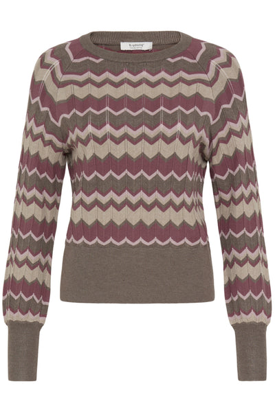 CHANDAIL B.YOUNG "MORLA ZIGZAG" ROAN ROUGE MIX